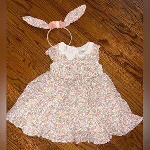 Haute Hippie Floral Easter Baby Dress with Headband 24M